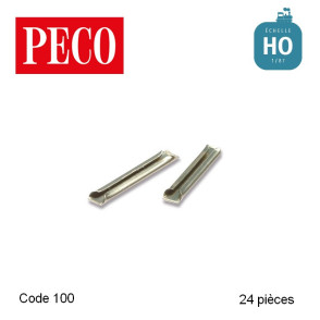 Eclisses métalliques Code 100 Peco (24 pièces) SL-10 - Maketis