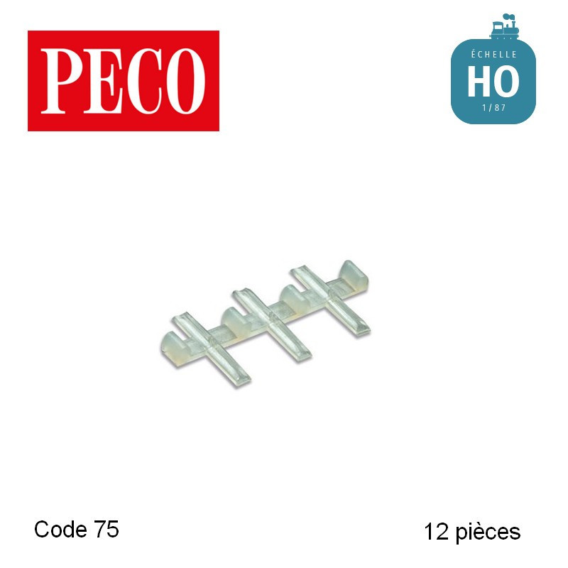 Eclisses isolantes HO Code 75 Peco (12 pièces) SL-111 - Maketis