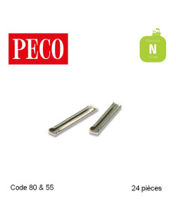 Eclisses métalliques N Code 80 & 55 Peco (24 pièces) SL-310 - Maketis