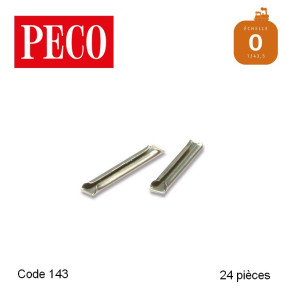 Eclisses métalliques O code 143 Peco (24 pièces) SL-710FB - Maketis