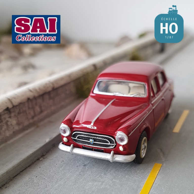 Peugeot 403 berline rouge rubis HO SAI 6204 - Maketis Peugeot 403 berline rouge rubis HO SAI 6204 - Maketis