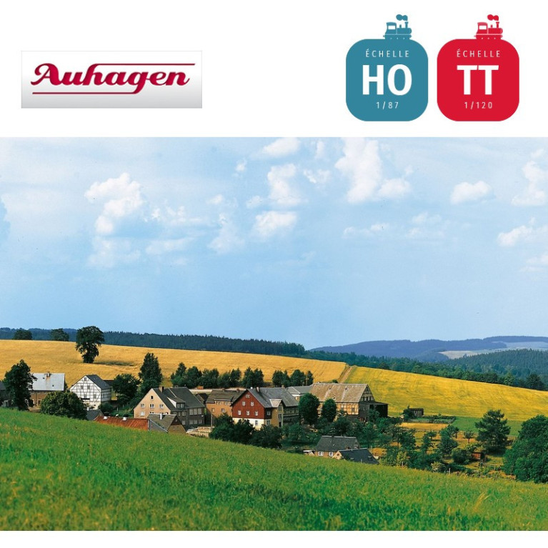 Fond de décor, paysage vallonné HO/TT Auhagen 42508 - Maketis Fond de décor, paysage vallonné HO/TT Auhagen 42508 - Maketis