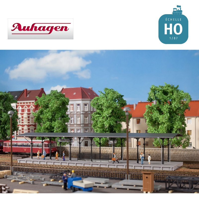 Quai de gare couvert HO Auhagen 11440 - Maketis