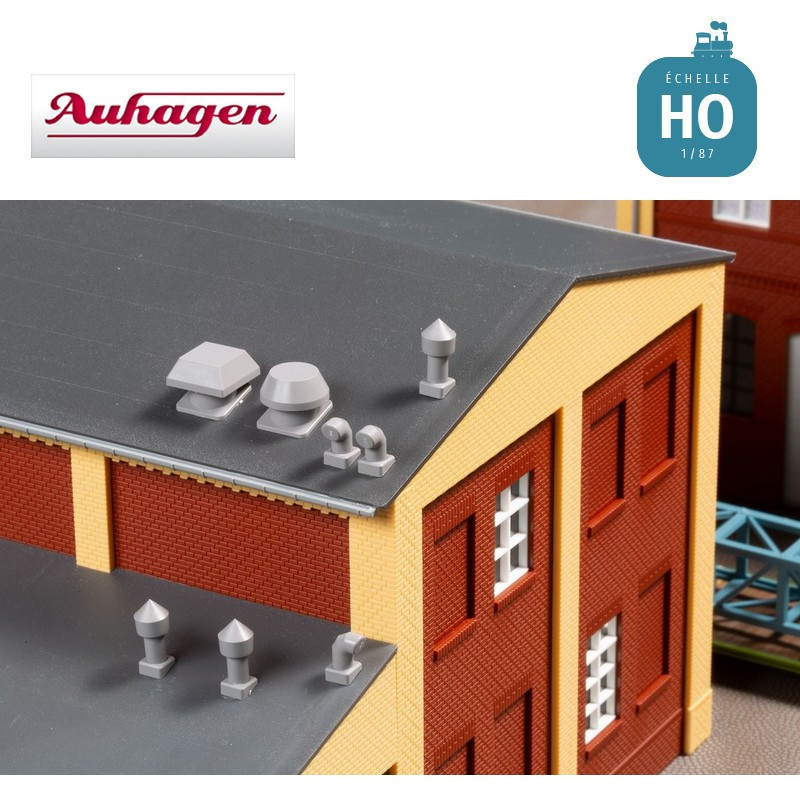 Cheminée d'aération de toiture HO Auhagen 80103 - Maketis