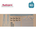 Canalisations industrielles avec supports HO Auhagen 80104 - Maketis