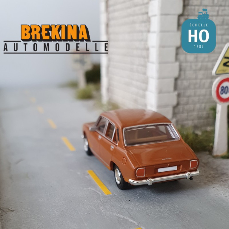 Peugeot 504, brun orange HO Brekina SAI2084 - Maketis