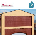 Murs de façade 2532F rouge HO Auhagen 80528 - Maketis