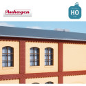 Colonnes pour étage supérieur et frises briques rouges HO Auhagen 80416 - Maketis
