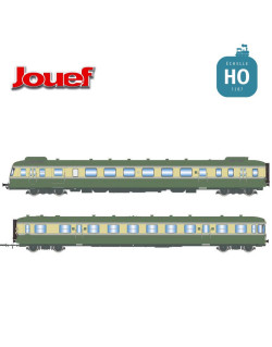 Autorail RGP II X 2712 et remorque XR 7714 avec déflecteurs de fumée SNCF Ep III-IV Analogique Jouef HJ2420 - Maketis