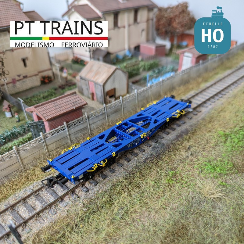 Wagon multimodal Sgmmnss 40' MODALIS n°047-2 Ep VI HO PT TRAINS PT100267 - Maketis