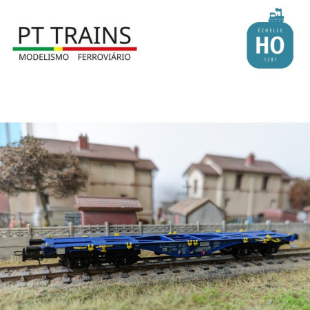 Wagon multimodal Sgmmnss 40' MODALIS n°047-2 Ep VI HO PT TRAINS PT100267 - Maketis