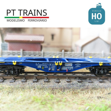 Wagon multimodal Sgmmnss 40' MODALIS n°047-2 Ep VI HO PT TRAINS PT100267 - Maketis