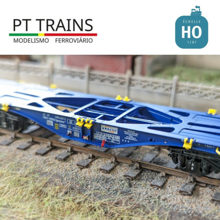 Wagon multimodal Sgmmnss 40' MODALIS n°047-2 Ep VI HO PT TRAINS PT100267 - Maketis