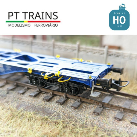 Wagon multimodal Sgmmnss 40' MODALIS n°047-2 Ep VI HO PT TRAINS PT100267 - Maketis