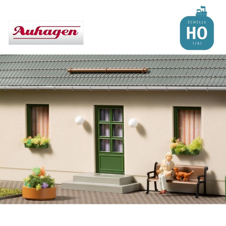 Maison individuelle avec garage HO Auhagen 11454 - Maketis