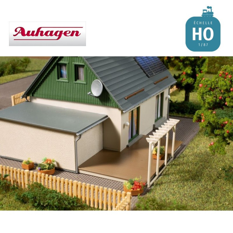 Maison individuelle avec garage HO Auhagen 11454 - Maketis