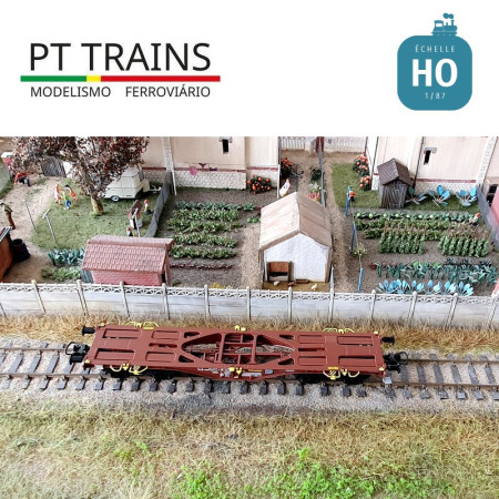 Wagon multimodal Sgmmnss 40' TOUAX n°025-7 Ep VI HO PT TRAINS PT100204 - Maketis Wagon multimodal Sgmmnss 40' TOUAX n°025-7 Ep VI HO PT TRAINS PT100204 - Maketis