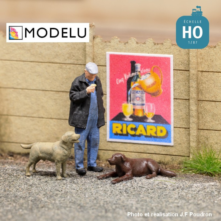 Chiens Labradors 2 pcs HO Modelu 31007-087 Chiens Labradors 2 pcs HO Modelu 31007-087