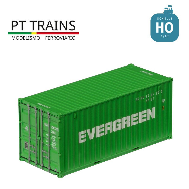 Container 20' DV EVERGREEN HO PT TRAINS PT820037.1 - Maketis