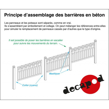 Concrete barriers model Le Tréport H0 Decapod 2768 - Maketis