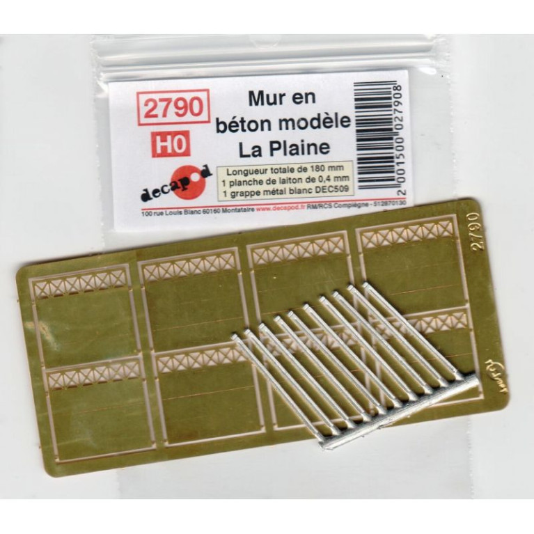 Betonwand Modell La Plaine H0 Decapod 2790 - Maketis Betonwand Modell La Plaine H0 Decapod 2790 - Maketis