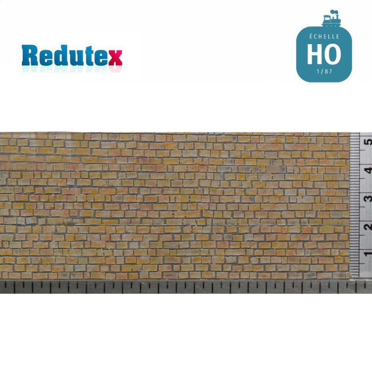 Mur de pierre de taille ocre gris HO (1/87) Redutex 087BF122 - Maketis Mur de pierre de taille ocre gris HO (1/87) Redutex 087BF122 - Maketis