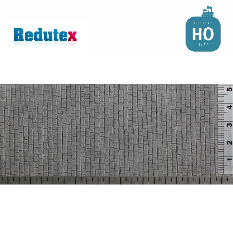 Pavage de rue rectangulaire gris HO (1/87) Redutex 087CF111 - Maketis