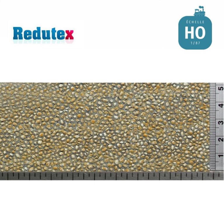 Mur de pierres rondes ocre gris HO (1/87) Redutex 087CR121 - Maketis