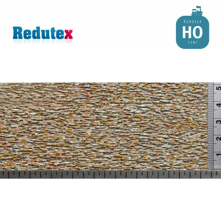 Mur de pierres plates sienne noir HO (1/87) Redutex 087PL122 - Maketis Mur de pierres plates sienne noir HO (1/87) Redutex 087PL122 - Maketis