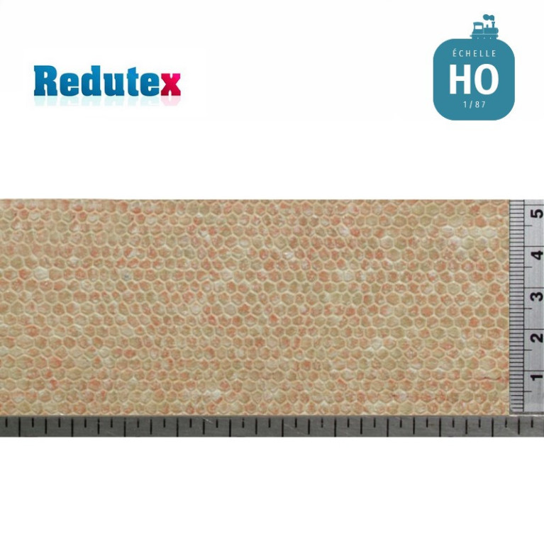 Mur de pierres Opus Incertum polychrome 3 HO (1/87) Redutex 087OP123 - Maketis Mur de pierres Opus Incertum polychrome 3 HO (1/87) Redutex 087OP123 - Maketis
