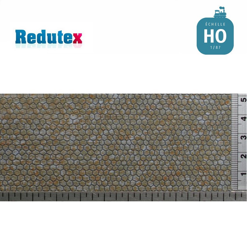 Mur de pierres Opus Incertum polychrome 4 HO (1/87) Redutex 087OP124 - Maketis