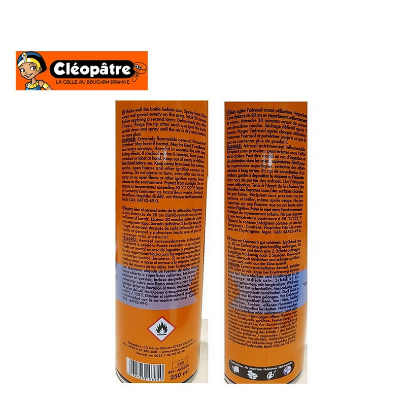 Aéro'Vernis Satin 250ml CLEOPATRE AVS250 - Maketis