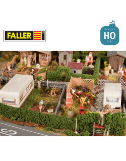 Jardins ouvrier et caravane HO Faller 180495 - Maketis