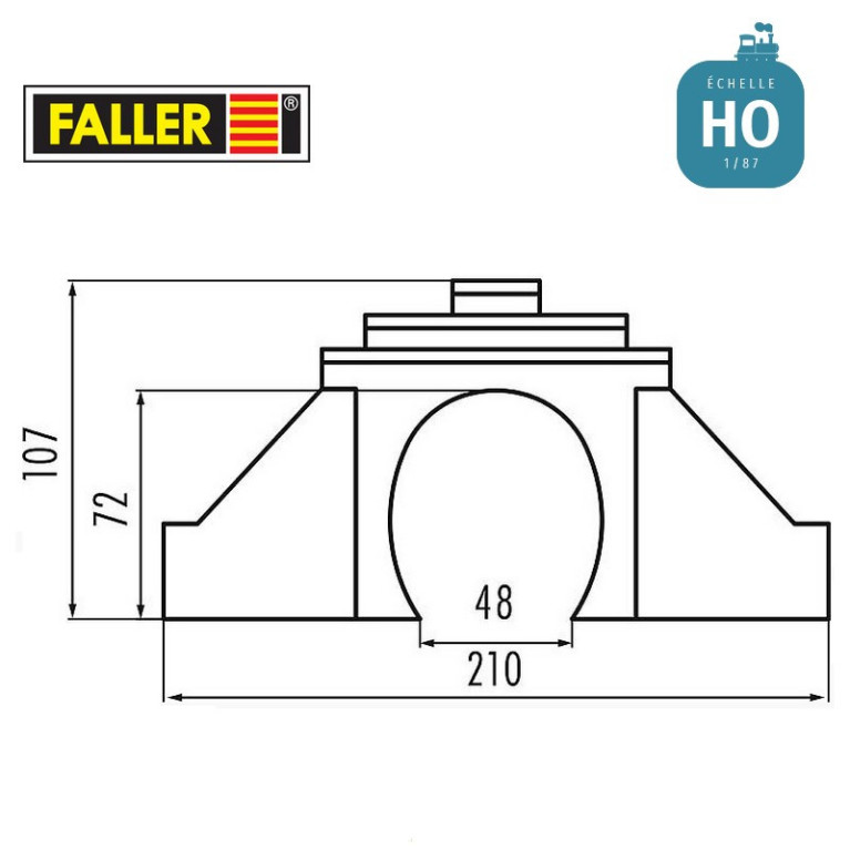 Entrée de tunnel locomotive vapeur 1 voie HO Faller 120558 - Maketis