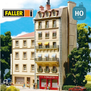 Immeuble de ville, HO, Faller 191121 - Maketis