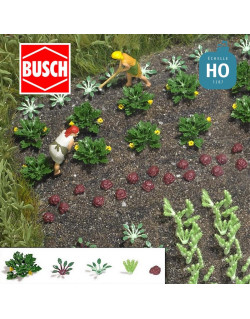 Champs de légumes et salades HO Busch 1222 - Maketis