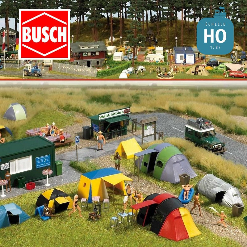 Terrain de camping HO Busch 6044 - Maketis