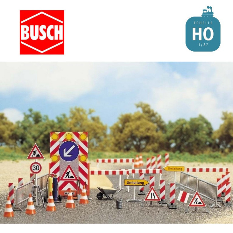 Accessoires de chantiers routiers HO Busch 6048 - Maketis