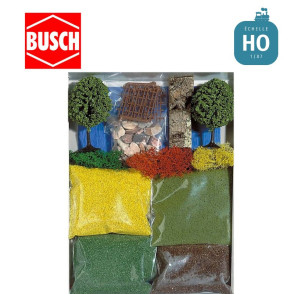 Kit démarrage décoration paysages HO Busch 7189 - Maketis