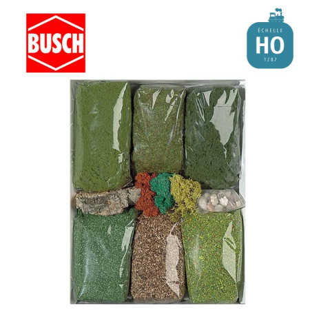 Assortiment pour décors HO Busch 7190 - Maketis