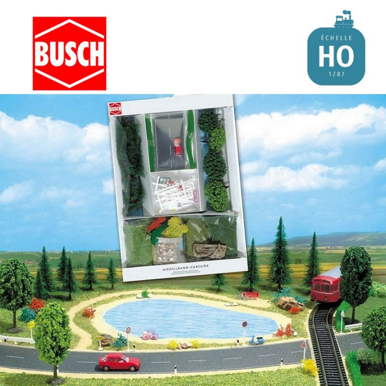 Décor set démarrage HO Busch 7191 - Maketis Décor set démarrage HO Busch 7191 - Maketis