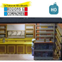Grande boutique aménagée/éclairée « Café-Bar-Tabac-Journaux » HO Régions et Compagnies AME011 - Maketis
