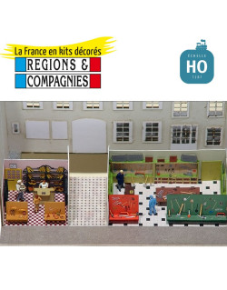 Walls, partitions, interiors shops (to be cut) HO Régions et Compagnies AME003