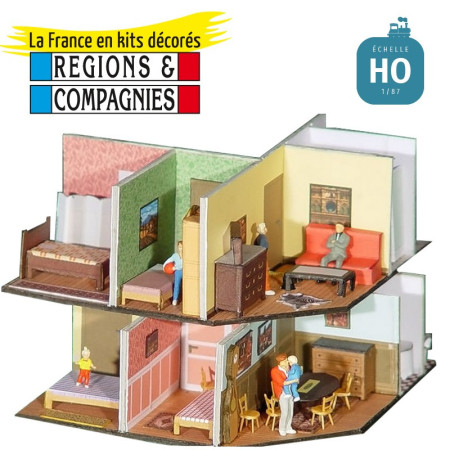 Mobiliers et divers équipements intérieurs (à découper) HO Régions et Compagnies AME004 - Maketis