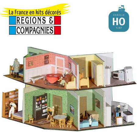 Mobiliers et divers équipements intérieurs (à découper) HO Régions et Compagnies AME004 - Maketis