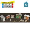 Jardin cheminot : cabanes, appentis, outils HO Régions et Compagnies CIT007 - Maketis