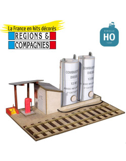Tankstelle für Diesel Lokomotive HO Régions et Compagnies DEP021