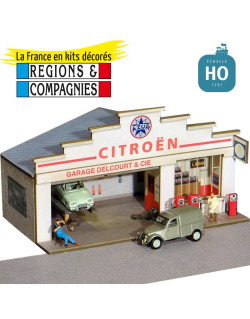 Façade petit garage Citroën HO Régions et Compagnies FAC005 - Maketis