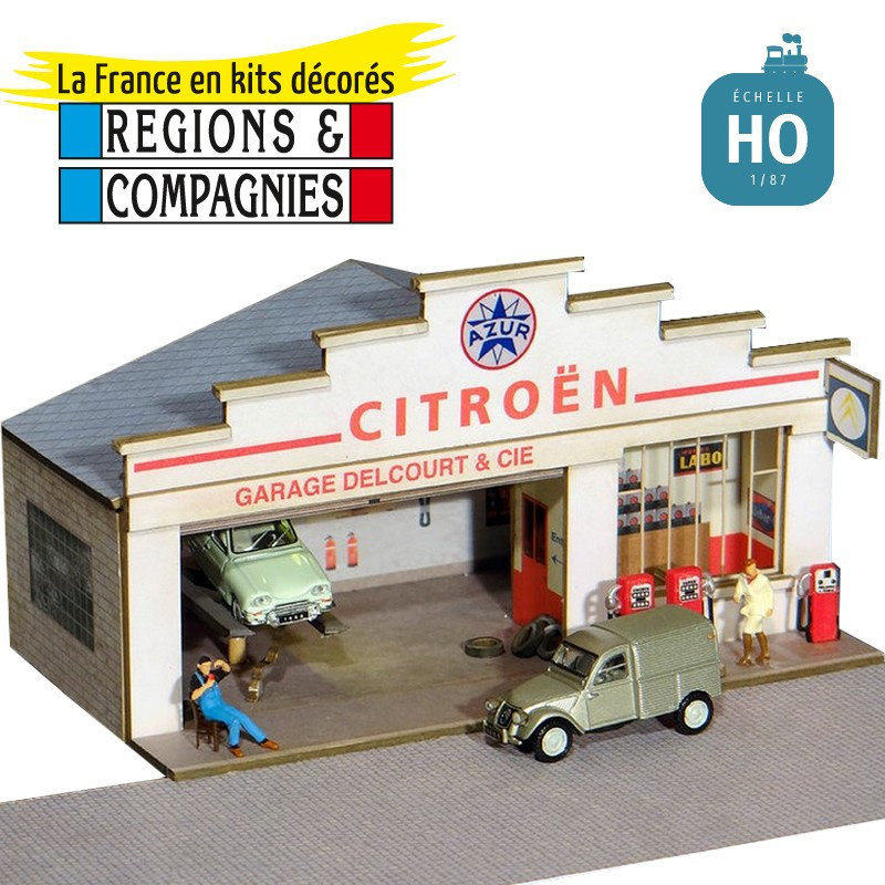 Façade petit garage Citroën HO Régions et Compagnies FAC005 - Maketis