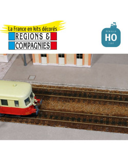 Grey bitumen rail dock + 3 benches HO Régions et Compagnies GAR007